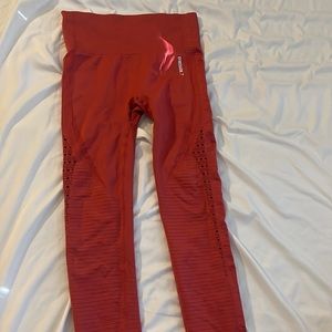 Gymshark Energy+ Seamless Leggings - Red, Size Medium